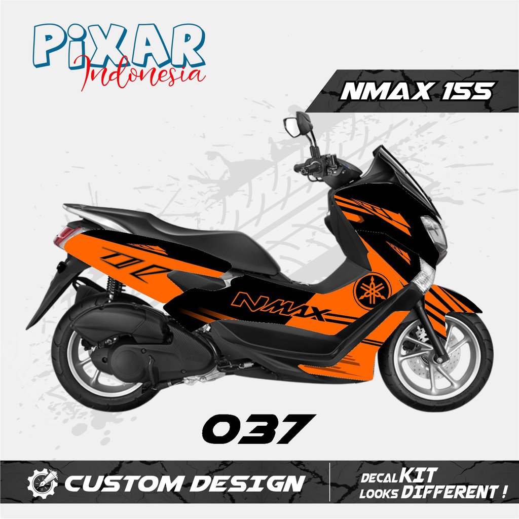 STICKER DECAL MOTOR NMAX 155 ORANGE FULL BODY PREMIUM QUALITY