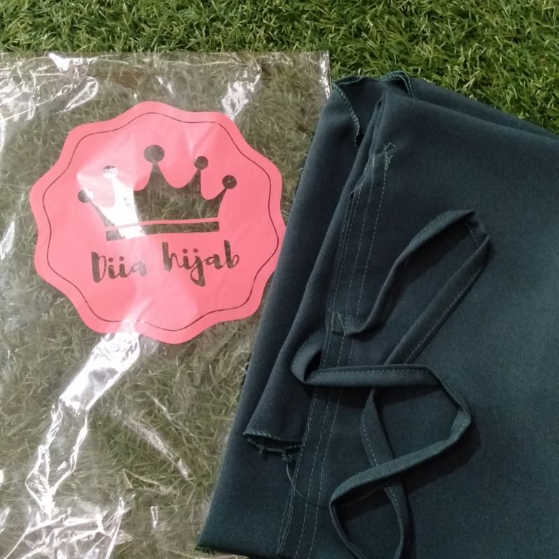 Jilbab Instan Hijab Bergo L Maryam Diamond Cantik Tali Belakang-Hijau Botol