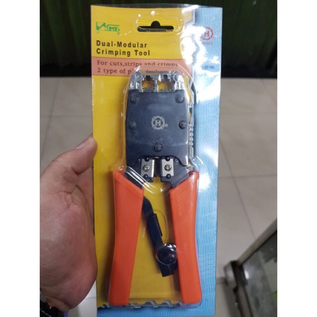 DUAL MODULAR CRIMPING TOOL RJ45 HT-500R /TANG CRIMPING