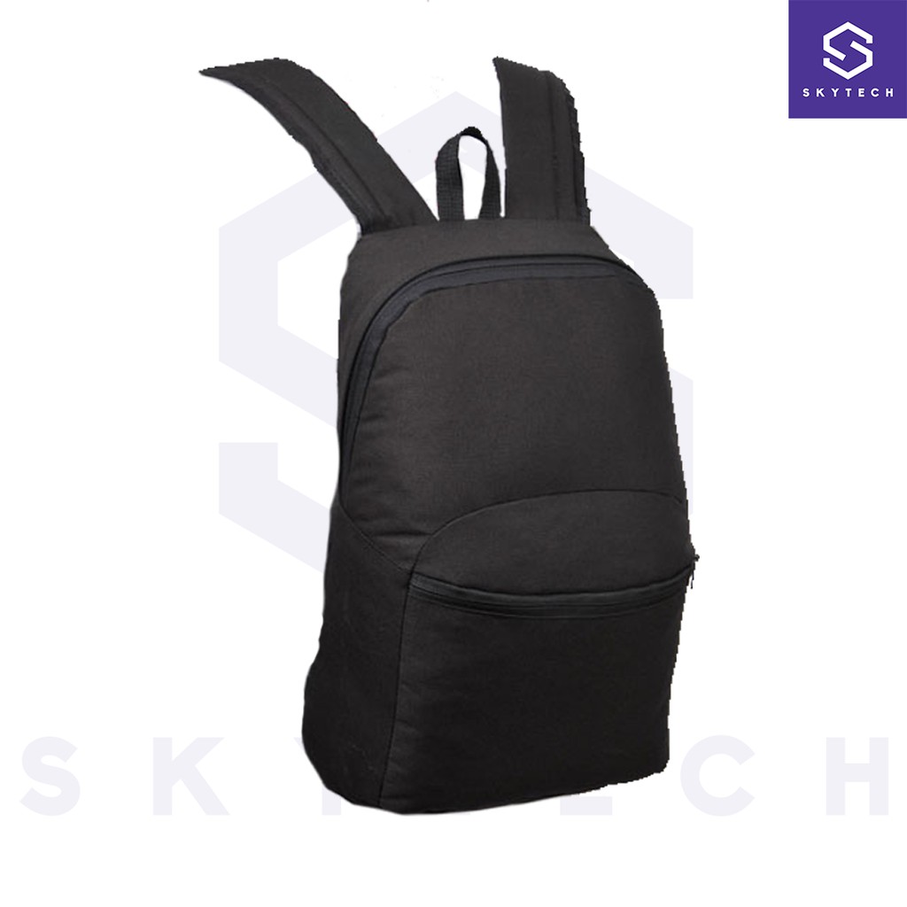 TAS RANSEL LAPTOP CASUAL SIMPLE DESIGN -L19-BLACK