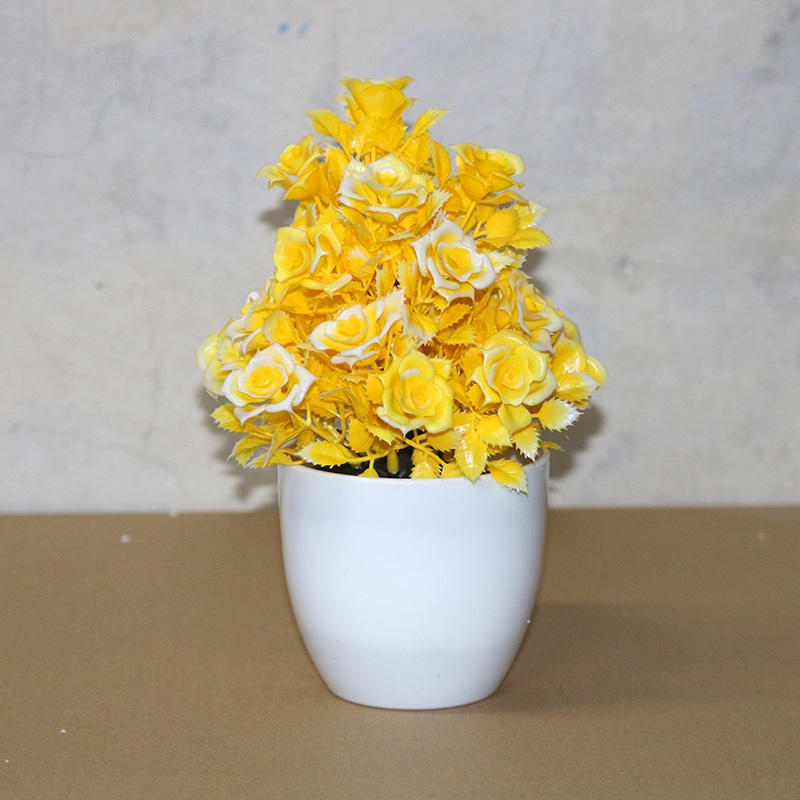 Swopply PT43 Pot Tanaman Hias Bunga Hias Plastik Ornamen Pot Bongsai Artificial Flower Decoration