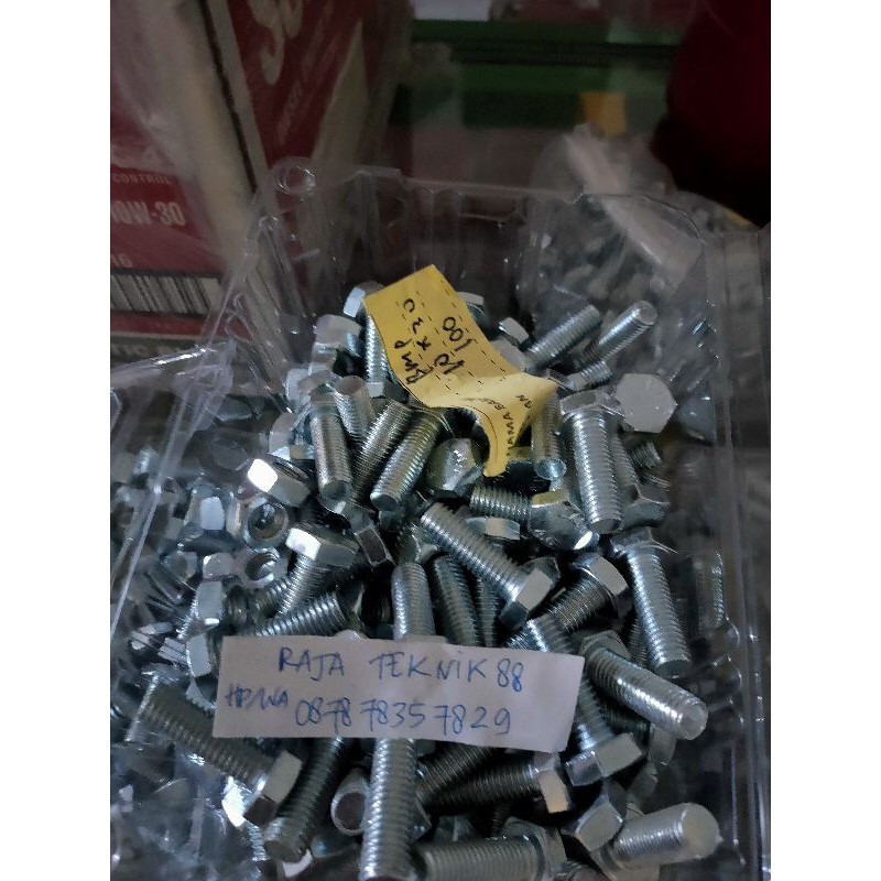 Baut kepala kunci M10x30mm/Baut M10x30mm/ Baut 10x30mm harga perpcs sesuai foto