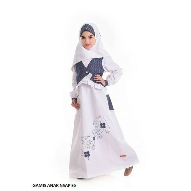 NIBRAS GAMIS ANAK NSAP 36 PUTIH SIZE NO. P0