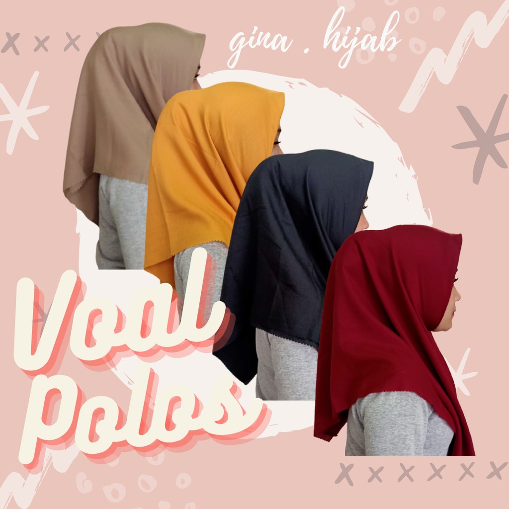 PROMO Hijab Voal Polos Premium Square Lasercut Jilbab Segi empat HARGA GROSIR