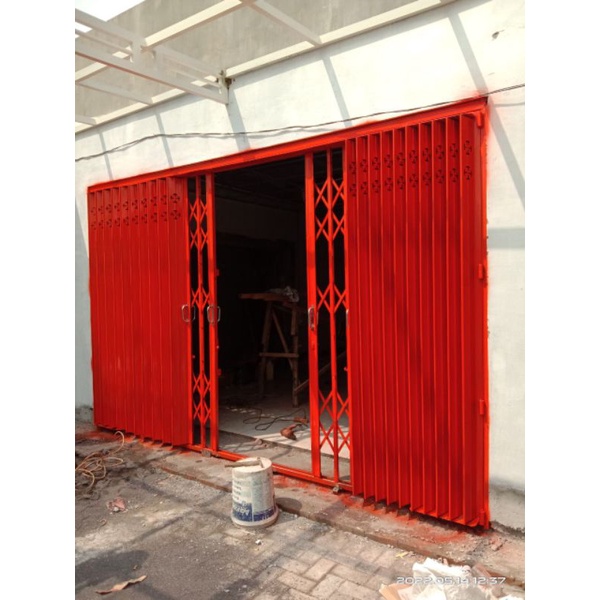 Jual pintu besi harmonika mahkota | Shopee Indonesia