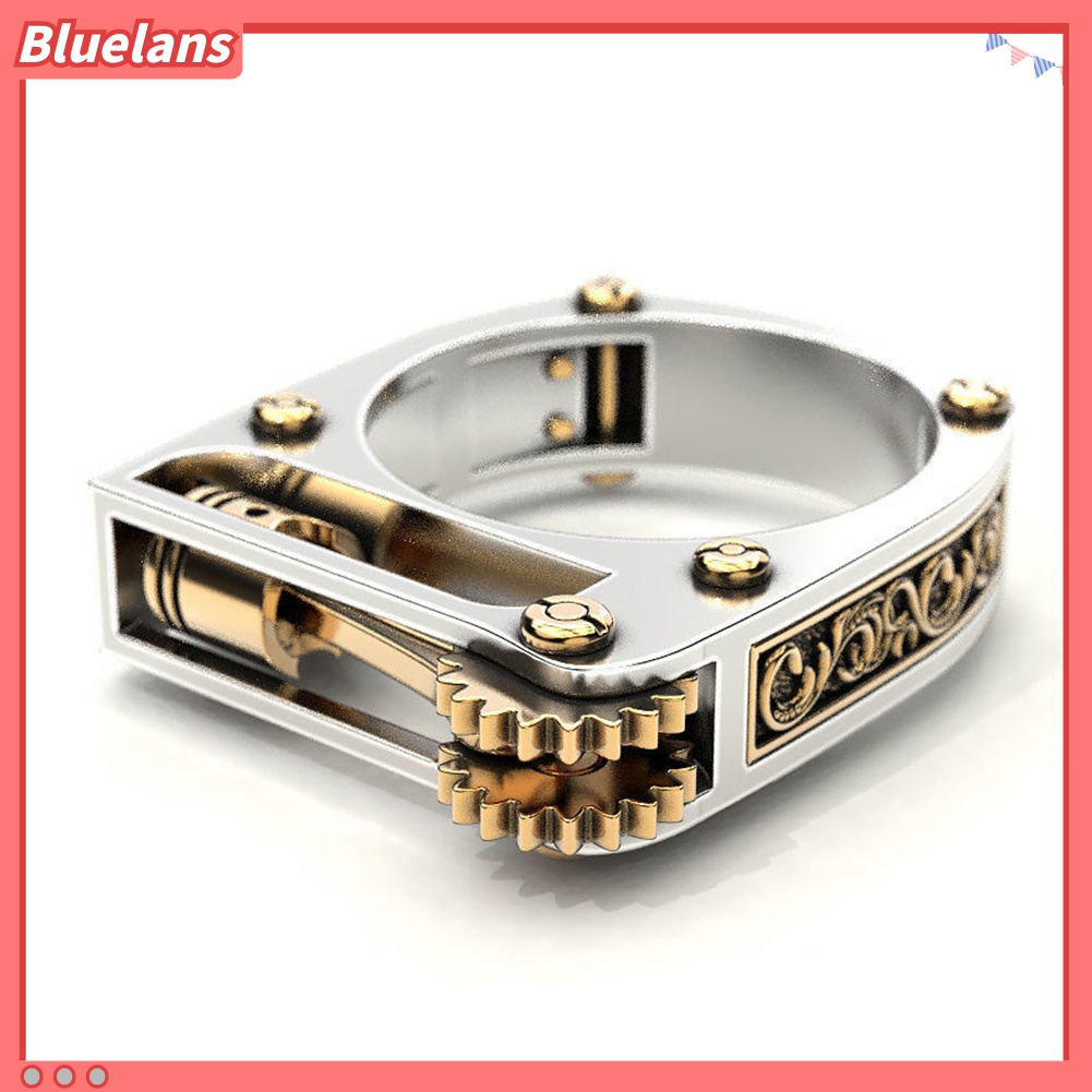 Cincin Desain Gerigi Mekanikal Gaya Punk Untuk Pria Dan Wanita