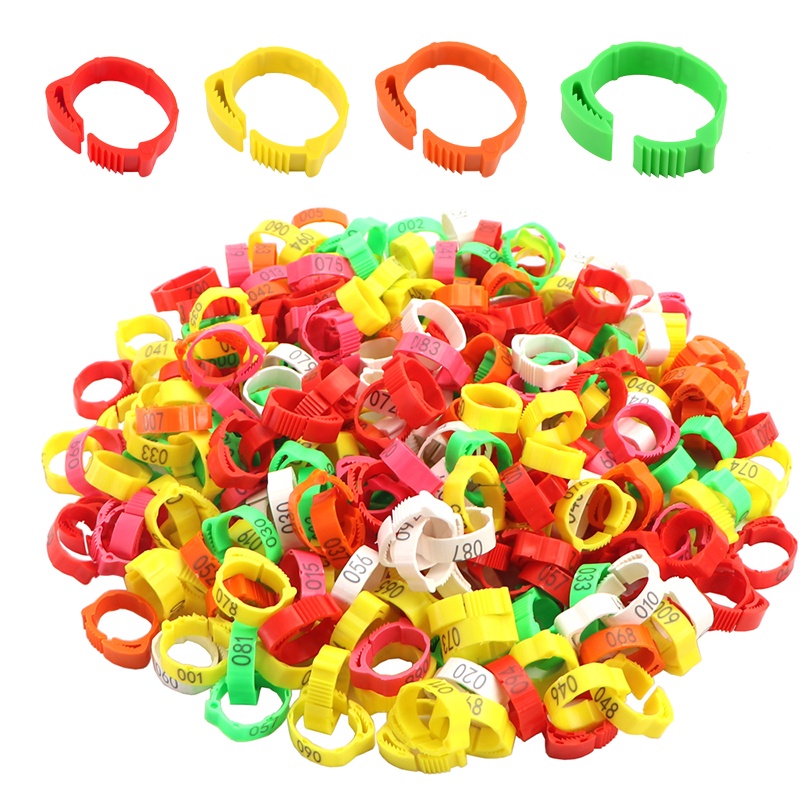 【100 pcs】Gelang Kaki Ayam/Cincin Kaki Ayam Adjustable/Cincin Kaki Ditarik/Cincin Kaki Unggas/Tanda Unggas Gesper