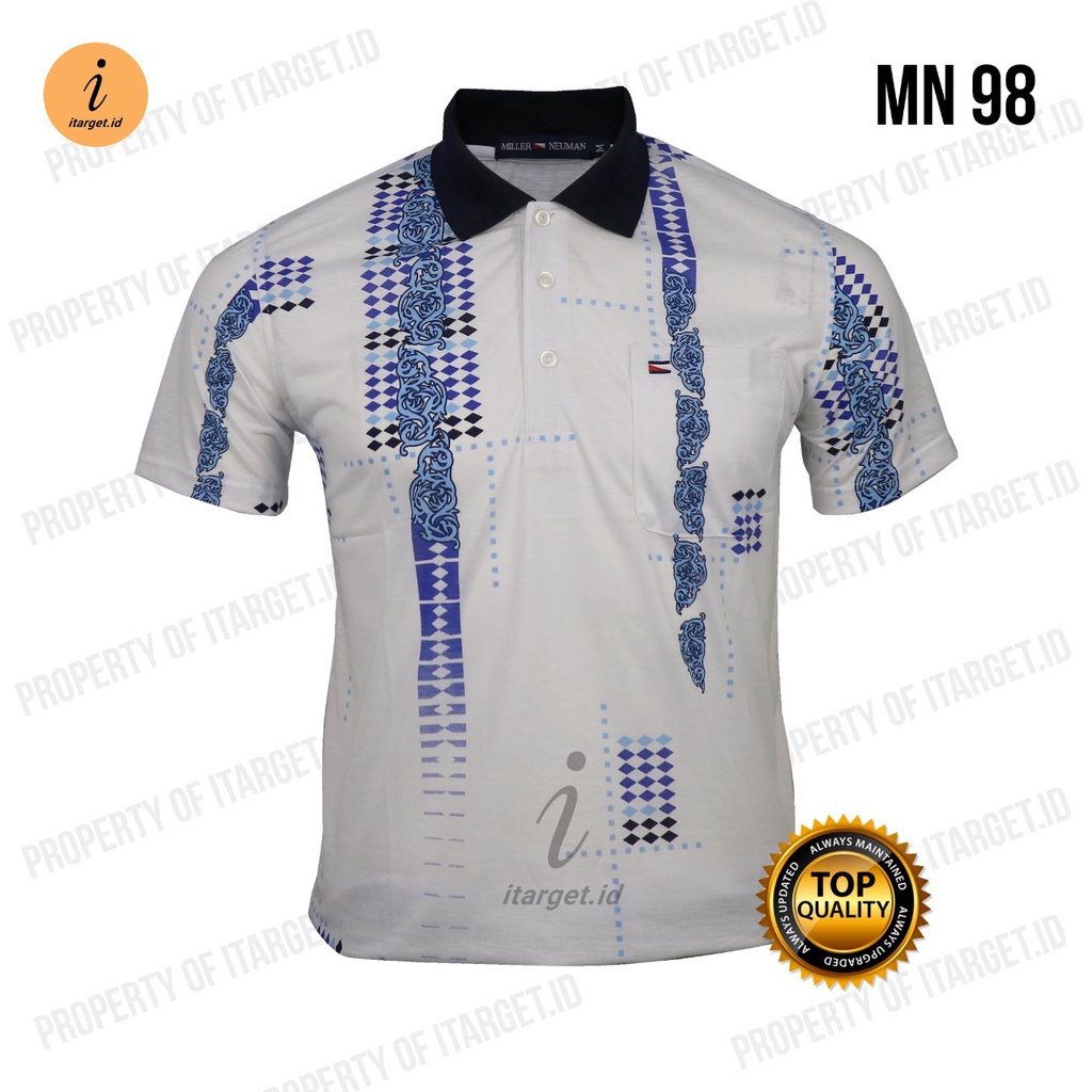 Kaos Kerah Pria Miller Neuman Kasual Katun Berkantong MN-98