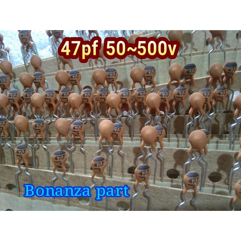 50pcs Capasitor keramik 2pf~2n2  coklat berbagai nilai baca deskripsi