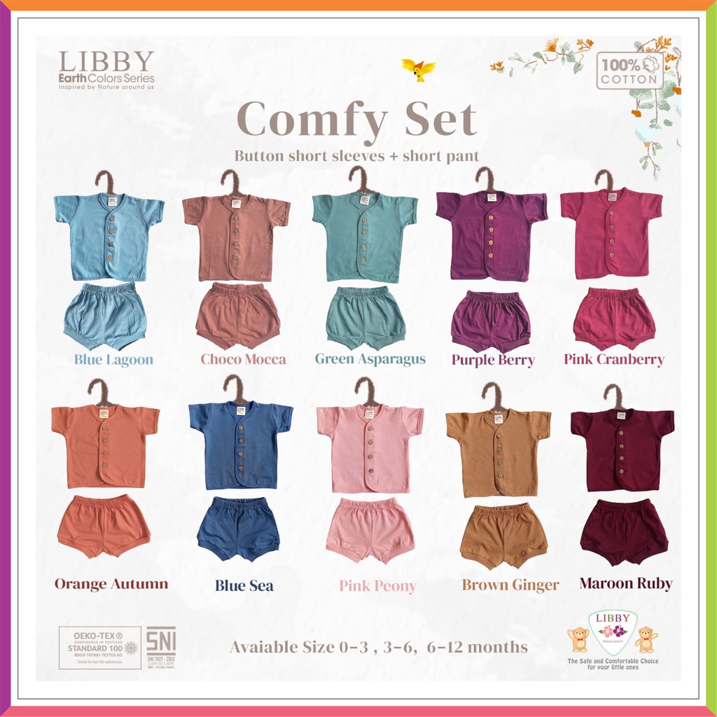 ❤ Fashionbabies ❤ [ TERBARU ] LIBBY COMFY SET SERIES 2 | SETELAN KANCING PENDEK