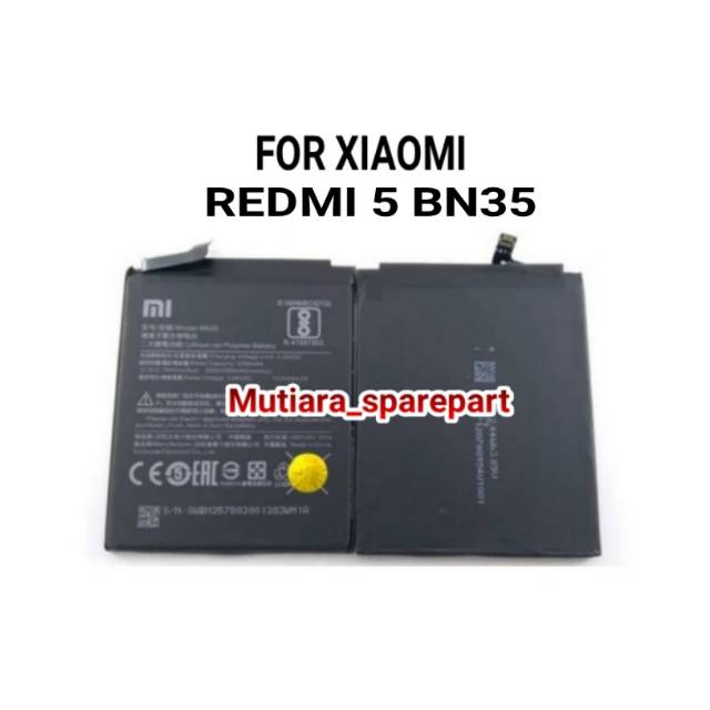 BATRE BATERAI XIAOMI REDMI 5 BN35