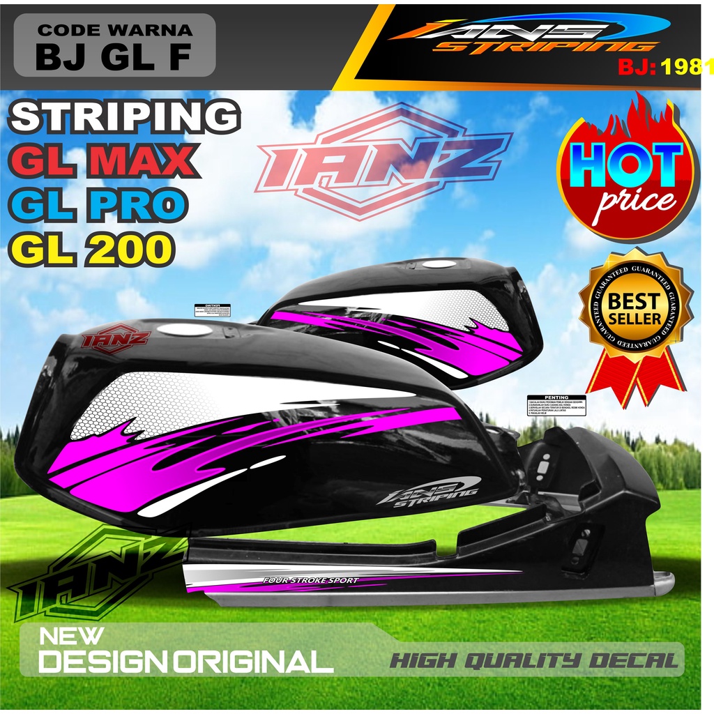 STRIPING BODY LIST GL MAX GL PRO GL 100 NEW DESAIN / STIKER GL VARIASI TERBARU / STRIPING GL TERMURAH / COSTUM STRIPING GL TERMURAH