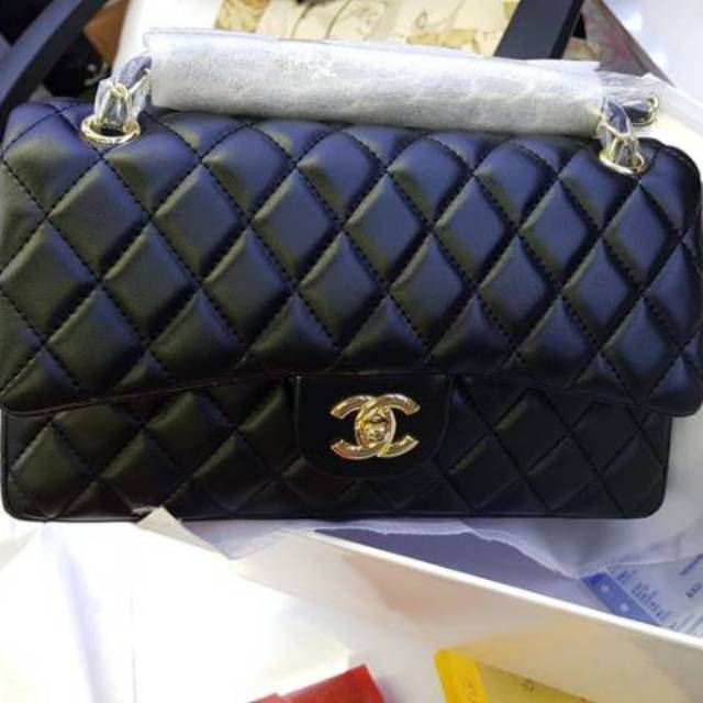 Tas Channel Lambskin Classic Semi Premium/Semi Original