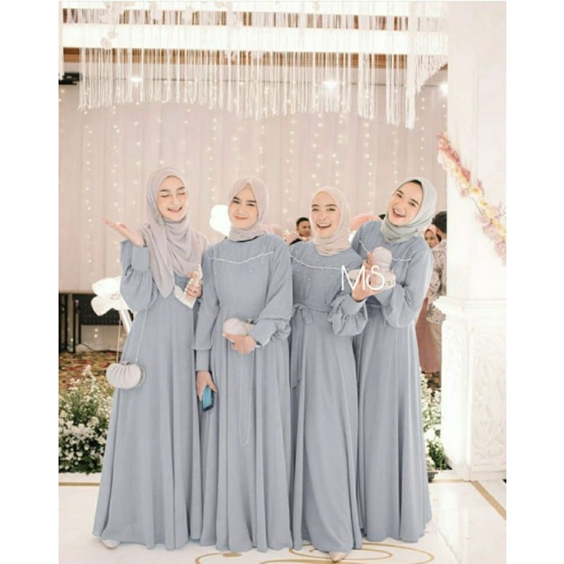 Maxy Lunara gamis pesta simple elegan terbaru