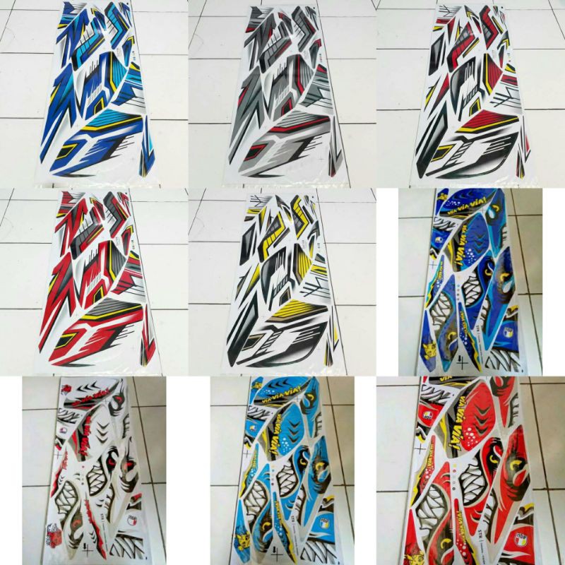 (BISA COD) Striping vixion advance biru Movistar stiker variasi motor yamaha Vixion new shark grafis