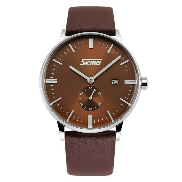 Jam Tangan Pria / Jam Tangan Kulit Analog / SKMEI 9083 Luxury Male genuine Leather Strap / SKMEI