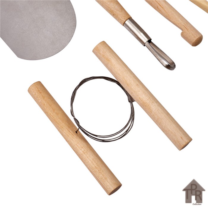 

UKIR-ALAT- BUTSIR SET / ALAT UKIR CLAY / POTTERY TOOL / MODELLING TOOLS - 10PCS. -ALAT-UKIR.