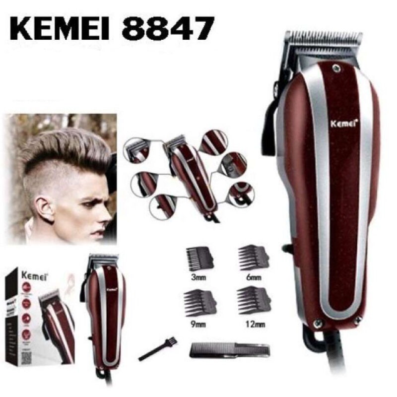 Kemei Alat Cukur Rambut Elektrik Clipper KM-8847 Mesin Cukur Rambut