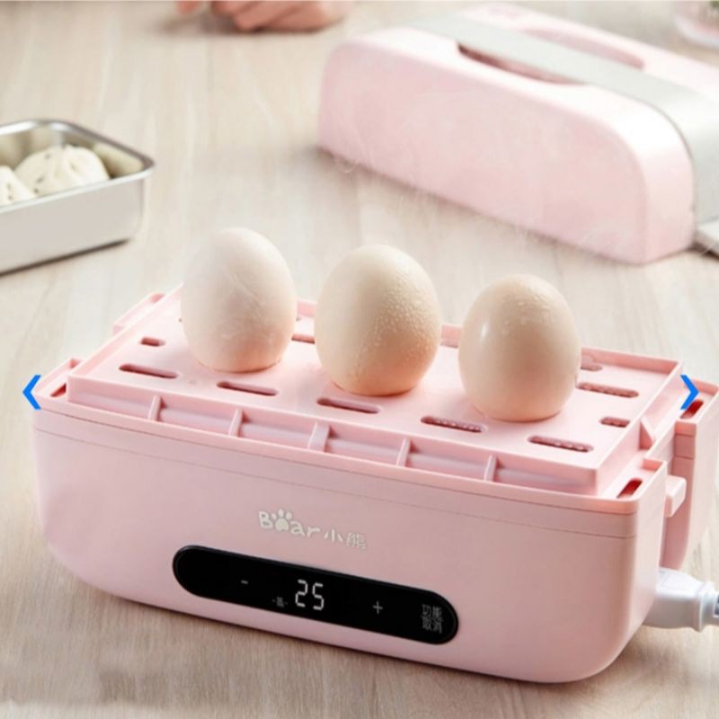 Tempat Makan Elektrik (Pink) Pemanas