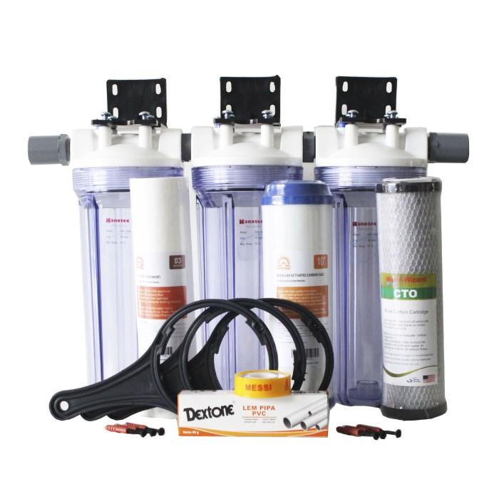 Filter Paket Filter Air Ledeng 3 Tahap - Nanotec 1/2 Clear (Sgc)