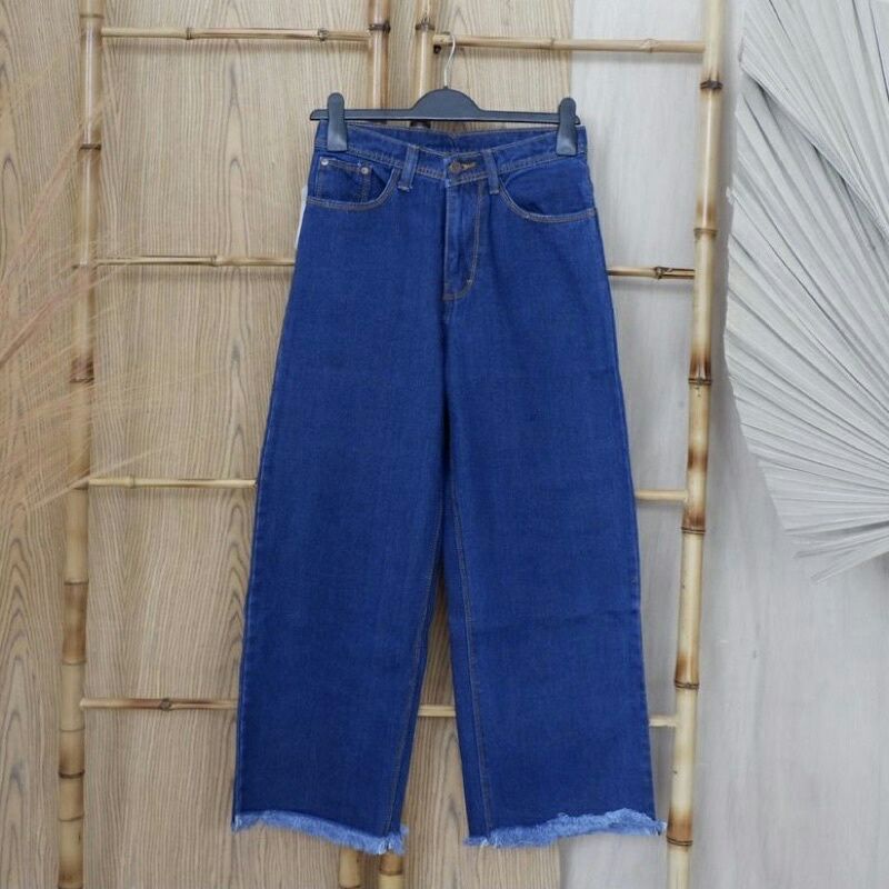 CELANA KULOT JEANS WANITA - Highwaist Kulot Jeans wanita Rawis - KULOT JINS WANITA - KULOT RAWIS