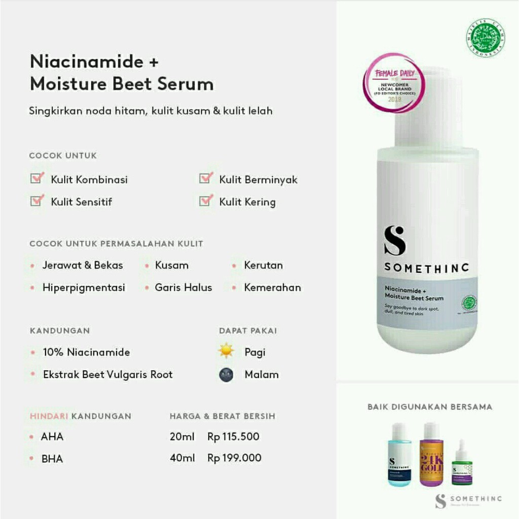 BPOM - SOMETHINC Niacinamide /Retinol/ AHABHA /Hyaluronic/ Game Changer