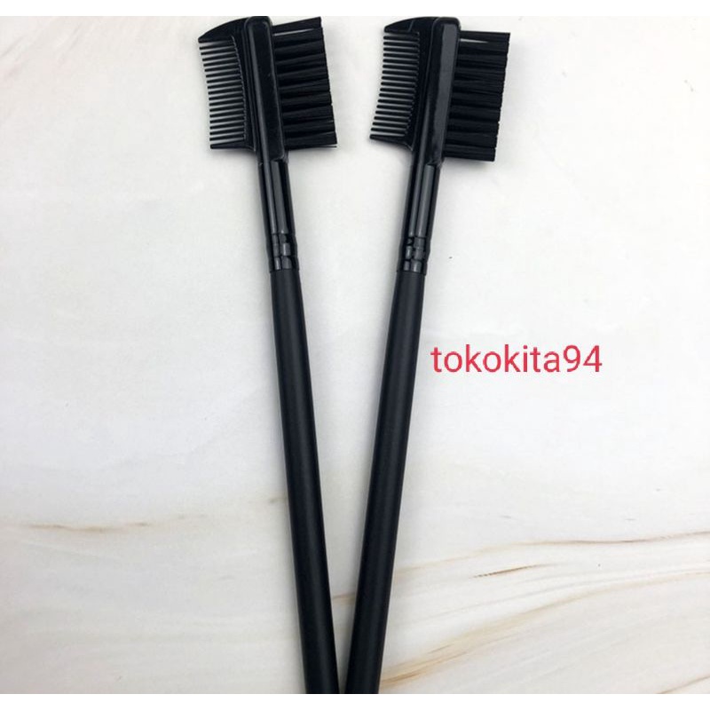 Sisir Dan Sikat Alis 2in1 Blackpink Satuan - Sisir Alis Dan Bulumata 1Pcs - Sikat Alis 14 Cm 2 Warna