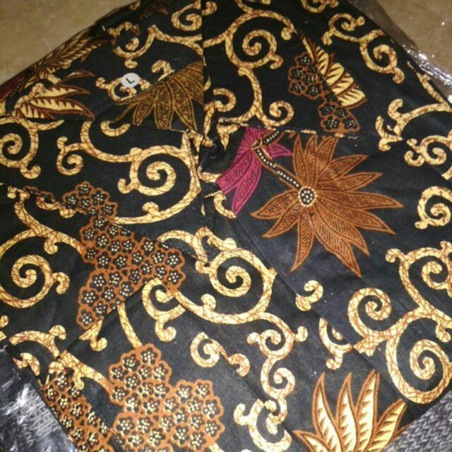 Asifa Batik Hrb026 Kenongo Kemeja Tosca Pendek Pekalongan Padi M L Xl Sogan Tulis Halus Kemeja Batik