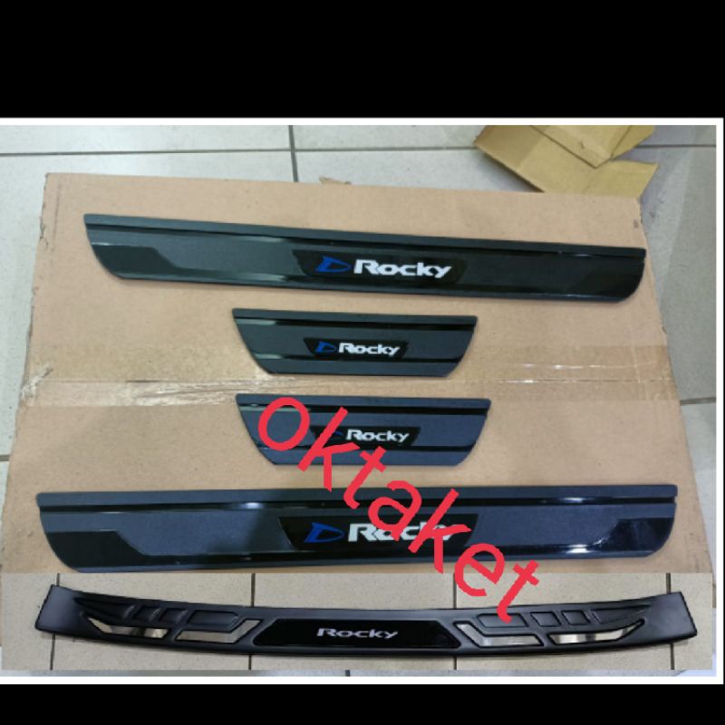 paket sillplate samping sillplate belakang Raize Rocky 2021 deluxe hitam kombinasi chrome