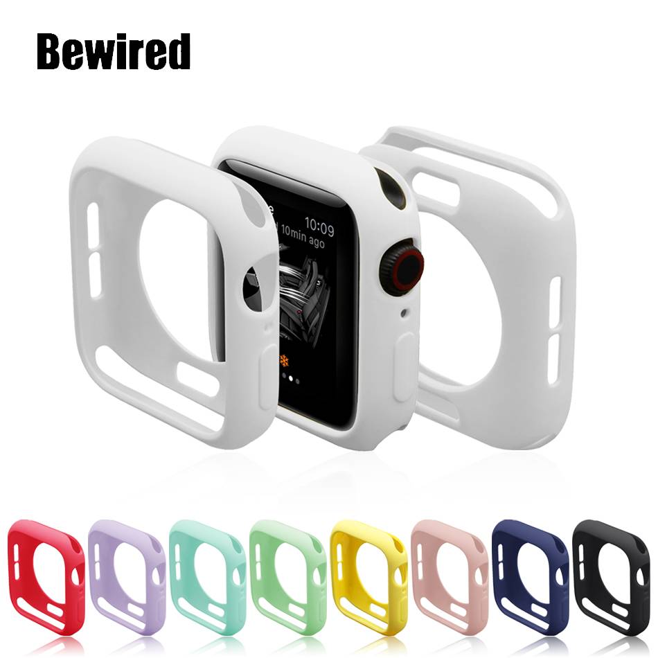 Soft Case Pelindung Bahan Tpu Warna Permen Untuk Apple Watch Se 6 / 5 / 4 / 3 / 2 / 1 38mm 40mm 42mm 44mm