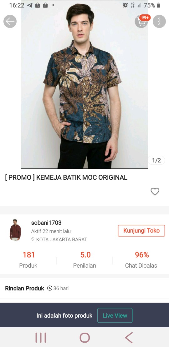 [ Promo ] Kemeja Batik Moc Original