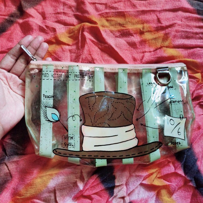 Pouch Makeup Motif/ Travel Pouch Kanvas Plastik/ Pouch Obat/ Pouch Peralatan Mandi/ Pouch Traveling