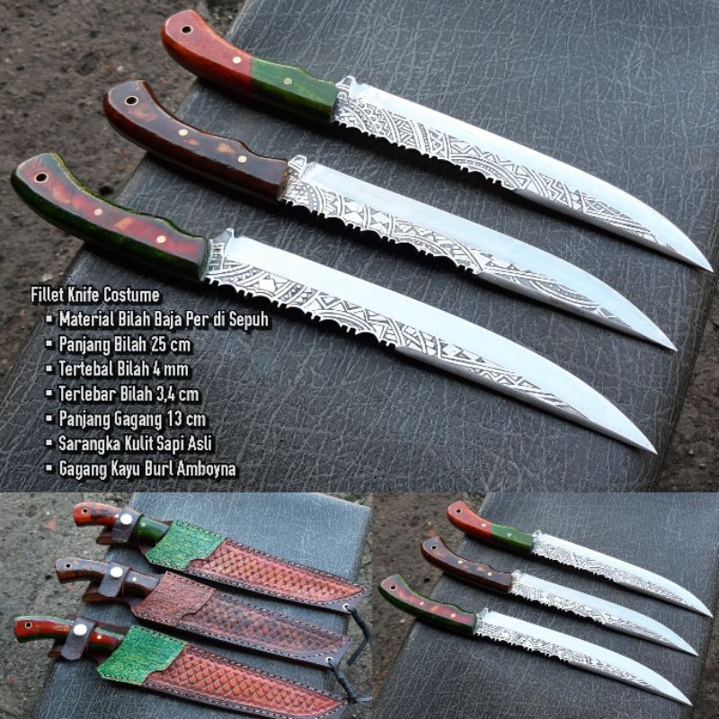 Pisau Fillet / Pisau Daging / Pisau ikan / Pisau Dapur