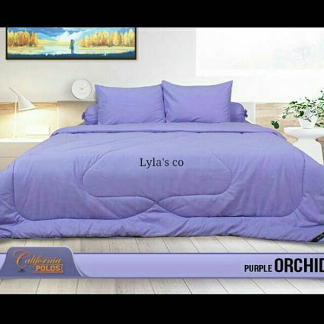 Sprei california polos purple orchid