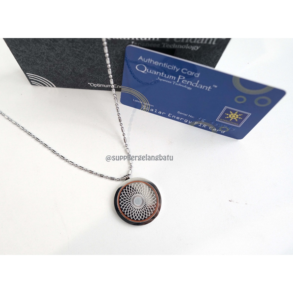 Kalung quantum pendan BULAT SPIRAL japan technology ION NEGATIVE 2000