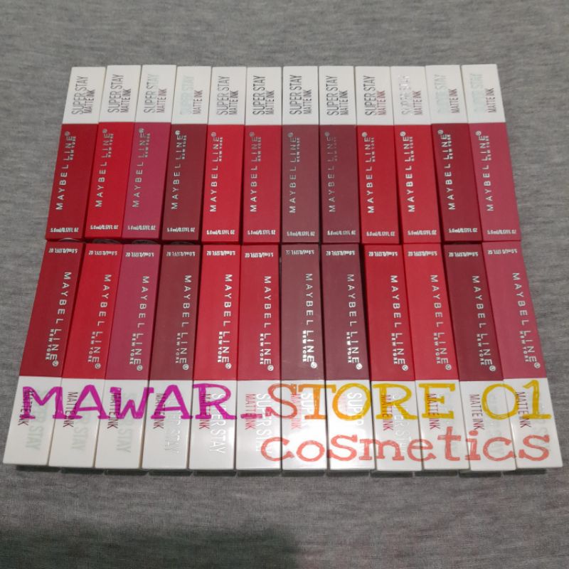 [12 PCS] Lipstick Maybelline Super Stay Matte Ink