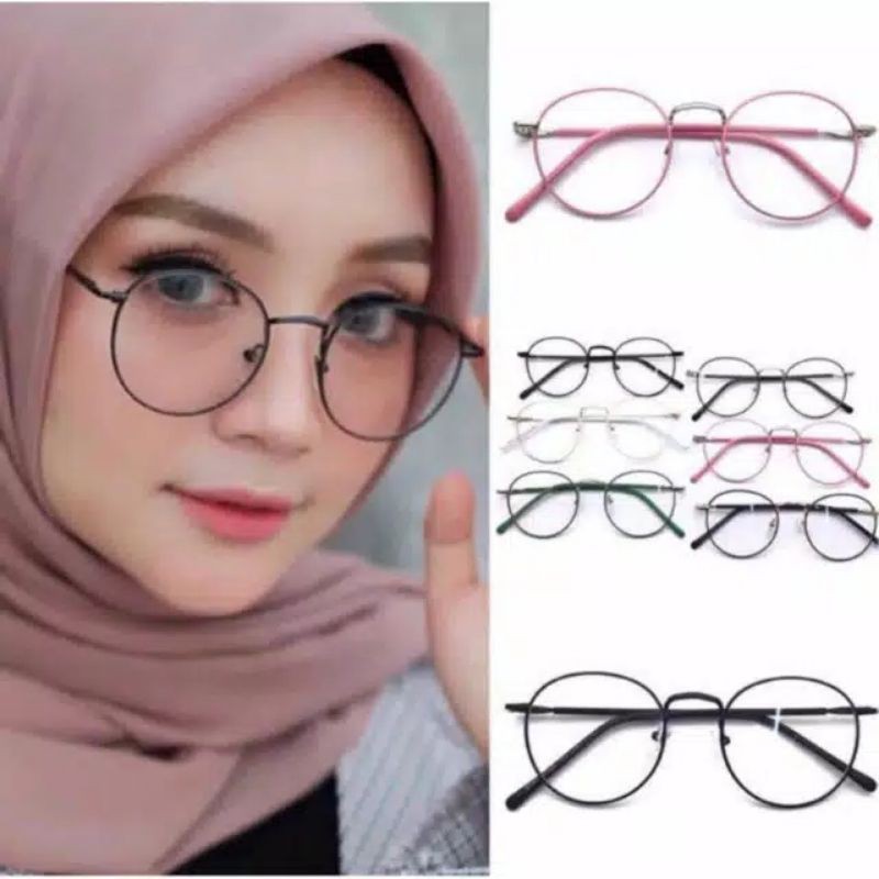 kacamata oval / kaca mata oval korea / kacamata korea fashion pria wanita