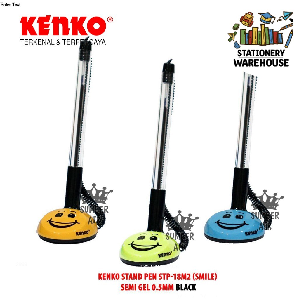 

Stand Pen Pulpen Meja Kenko STP 18 SM Smile / STP 18 M2 Bolpen Ballpoint Meja (Semi Gel 0.5 mm)