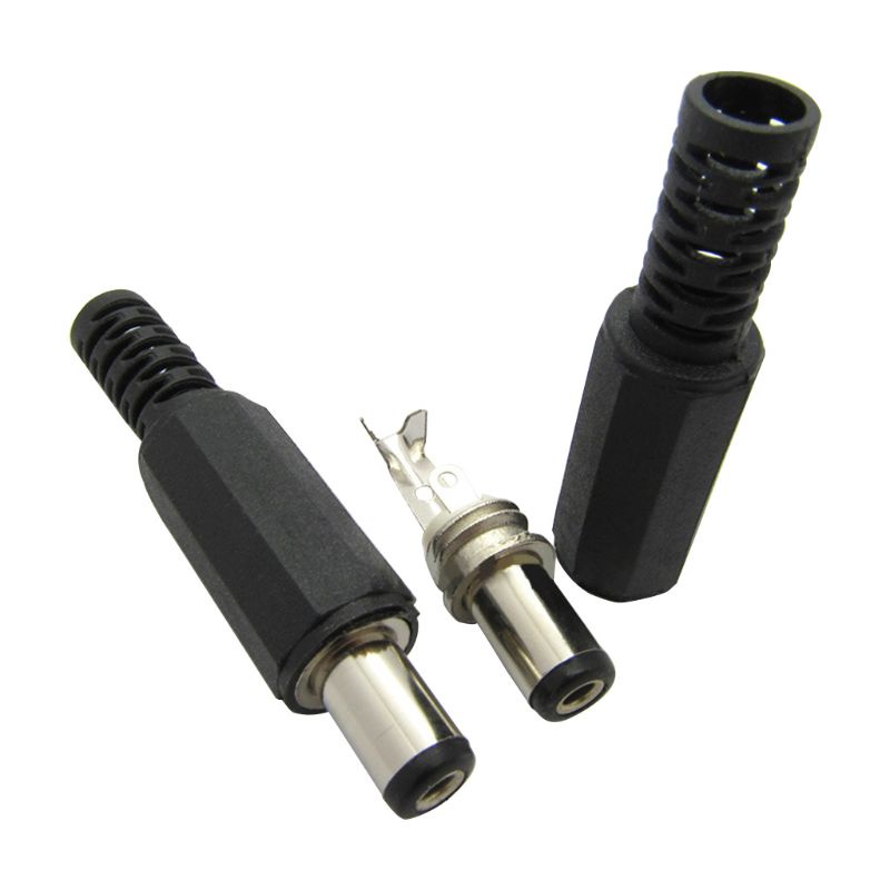 btsg 10 pcs 12V 3A Plastic Male Plugs + Female Socket Panel Mount Jack DC Power Connector Electrical Supplies