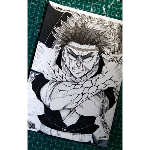 [DEMON SLAYER ] Gambar Anime fanart A4 (21×29,7)