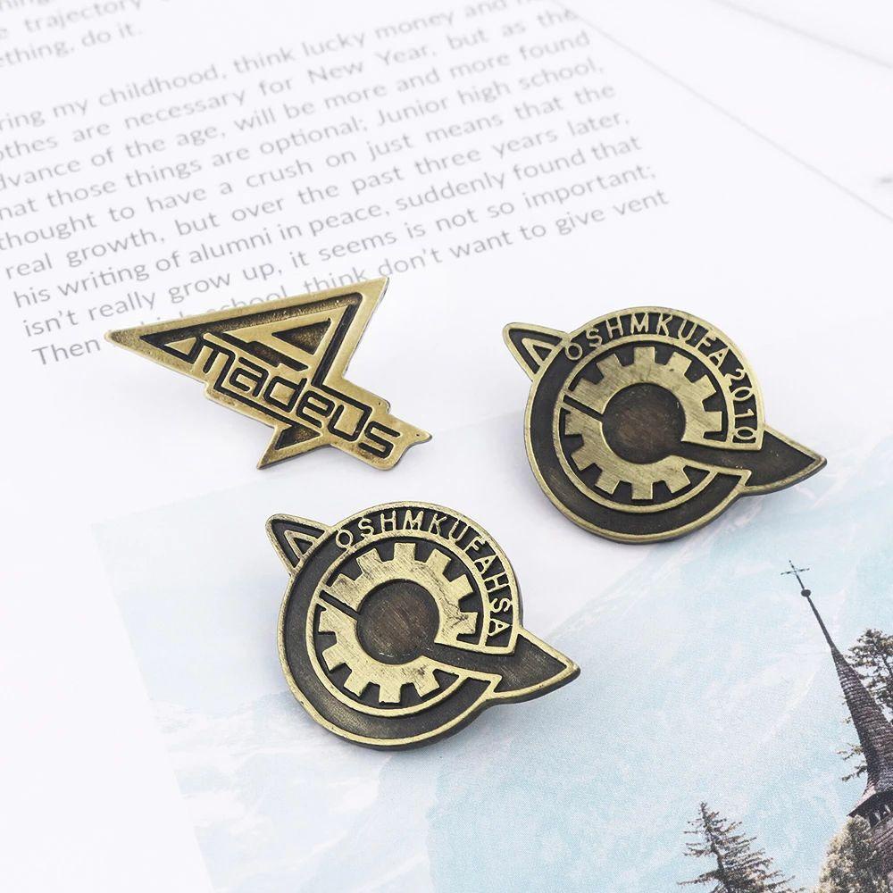 LANFY Cosplay Accessories Game Steins Gate Jewelry Gift Makise Kurisu Labmen The Destiny of The Stone Door Cosplay Badge Women Men Costume Props Anime Brooch Lapel Pin Labmen Brooch Pins