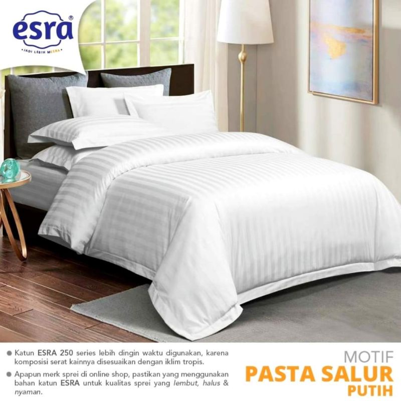✔BEST SELLER‼ SPREI TEMPAHAN KATUN ESRA POLOS PUTIH/SPREI HOMEMADE KATUN LOKAL POLOS WHITE/SPREI SAL