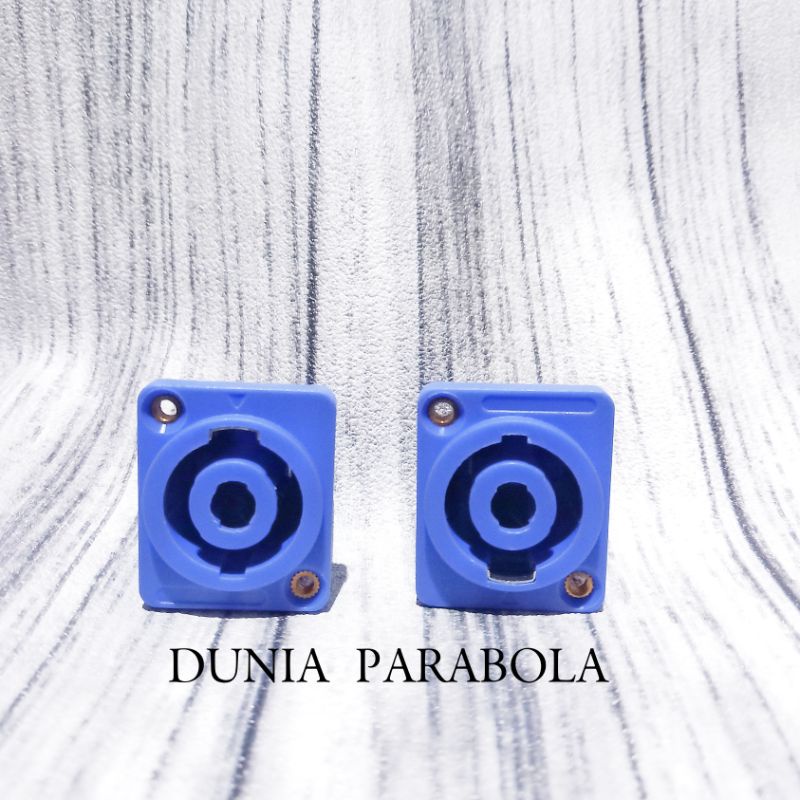 Socket Spikon Speakon Soundmax biru 4 Pin