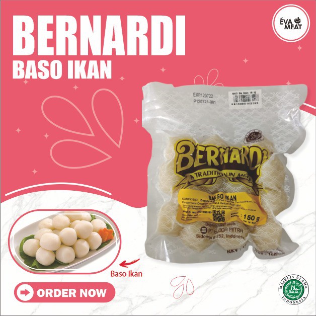 

bernardi baso ikan 16 biji / bakso ikan bernardi / baso ikan / fish ball / bernardi fish ball / baso / bakso / bakso ikan / baso kecil / bakso kecil