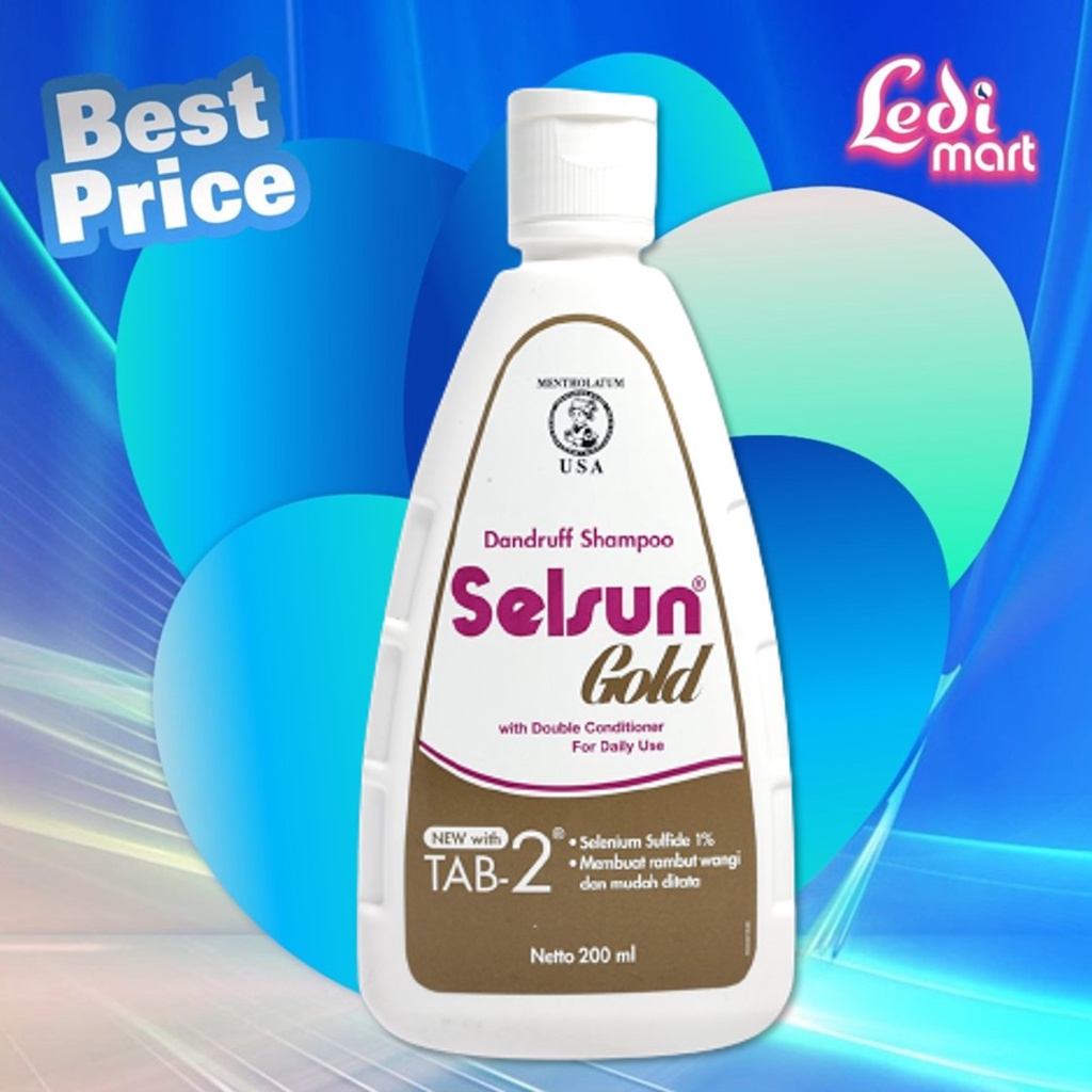 ORIGINAL Selsun Gold Shampoo 200ml / Shampo / Sampo Anti Ketombe / Anti Dandruff / Rambut Rontok / LEDI MART