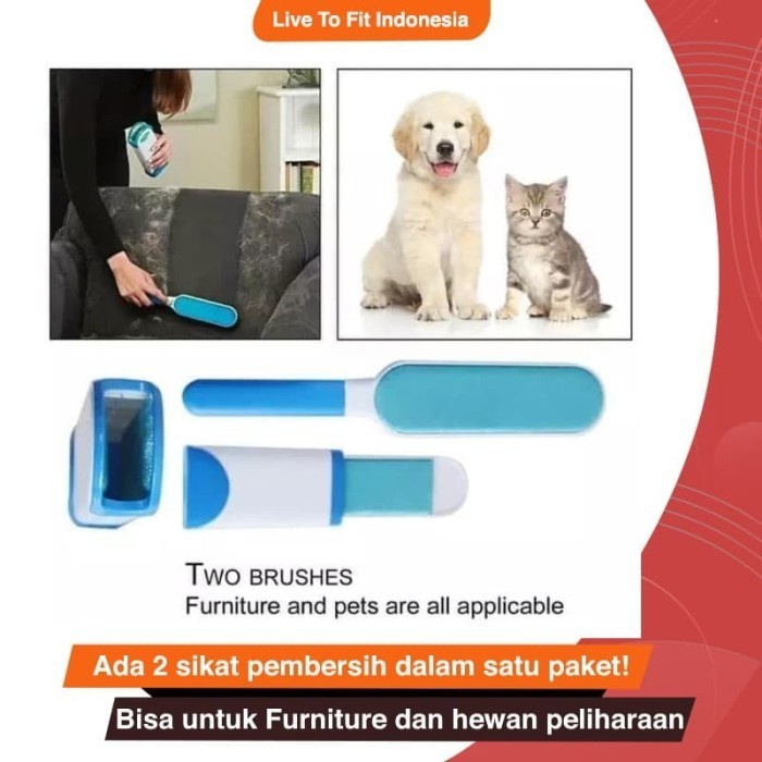 BAROKAH GAMIS Sikat Pembersih Bulu Anjing Kucing Hewan - Sofa Pakaian Karpet Kasur