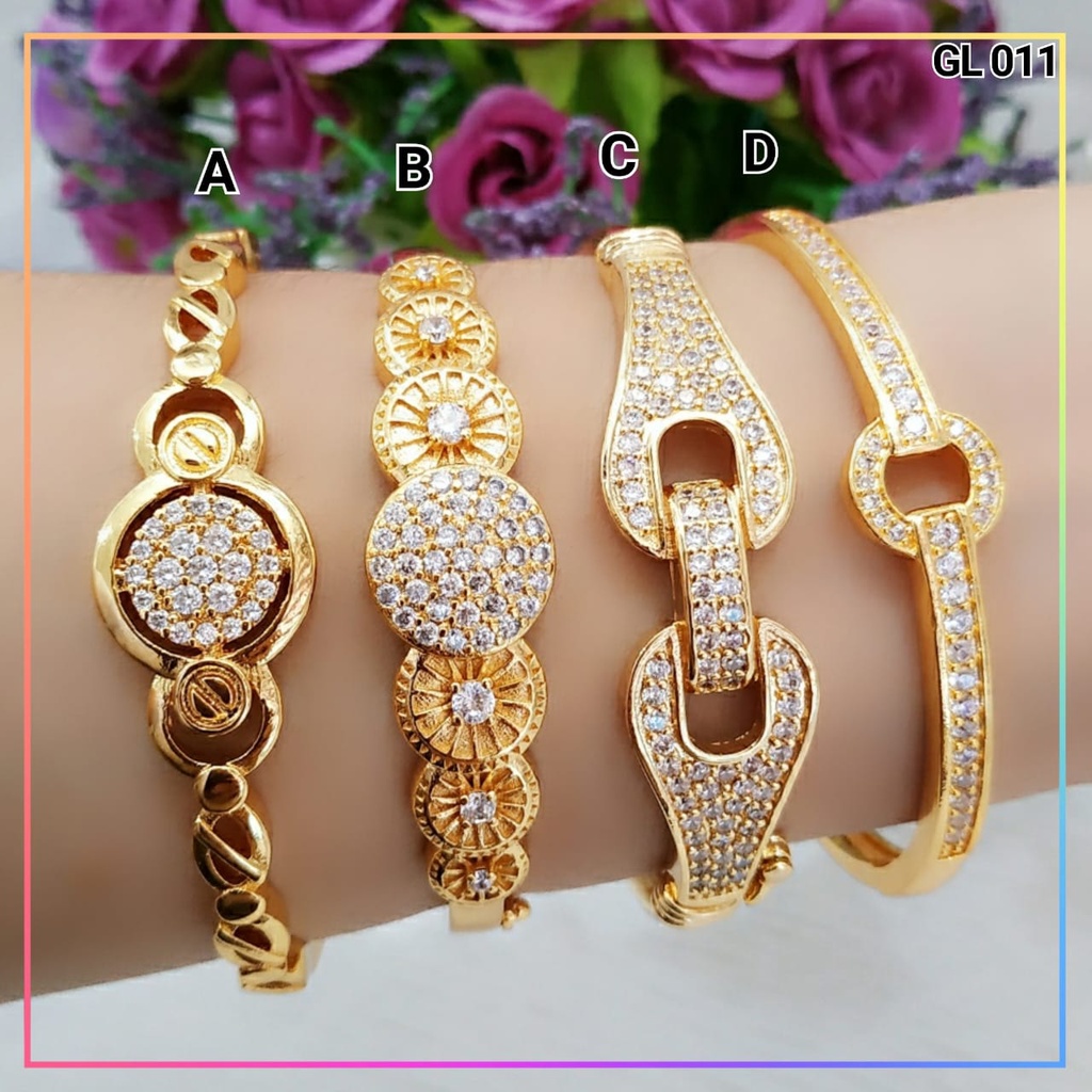 Gelang xuping gelang dewasa bulat mewah lapis emas gold GL 011