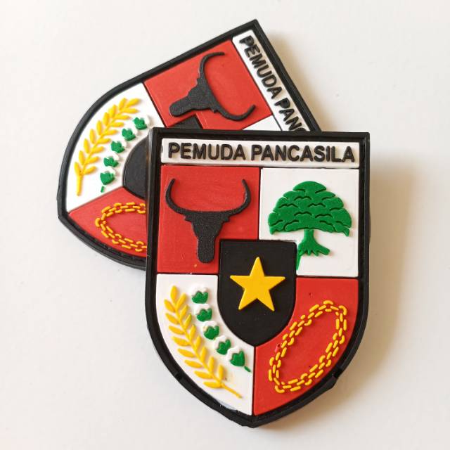 Patch rubber LOGO PP(PEMUDA PANCASILA)/TEMPELAN KARET EMBLEM VELCRO