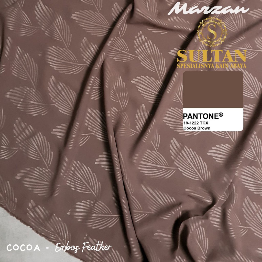 50CM EMBOS FEATHER MARZAN  COCOA KAIN SULTAN