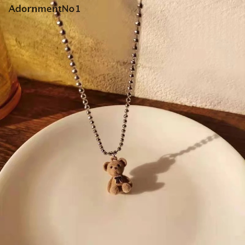 (AdornmentNo1) Kalung Rantai Panjang Dengan Liontin Beruang Untuk Wanita